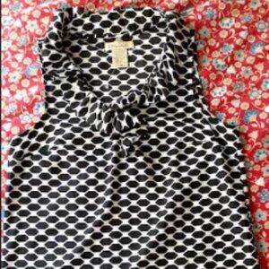 Davina Women's Top Ruffle Neck Sleeveless Blouse Size M